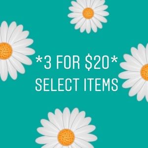 *3 for $20* SALE
